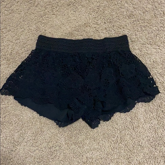 Black Laced Shorts - Picture 1 of 1